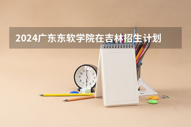 2024广东东软学院在吉林招生计划人数一览表