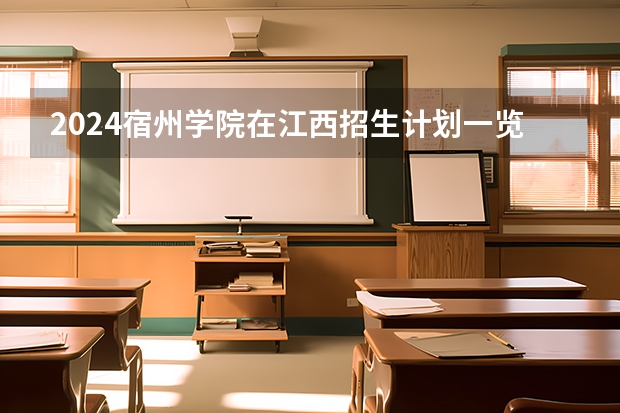 2024宿州学院在江西招生计划一览表
