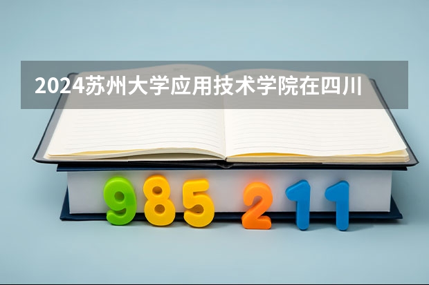 2024苏州大学应用技术学院在四川招生计划一览表