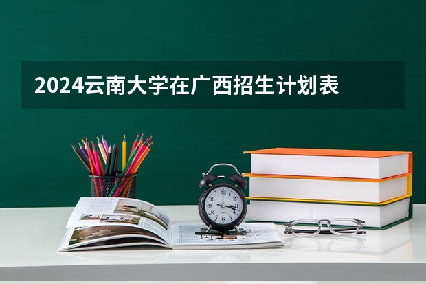 2024云南大学在广西招生计划表