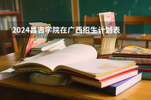 2024昌吉学院在广西招生计划表