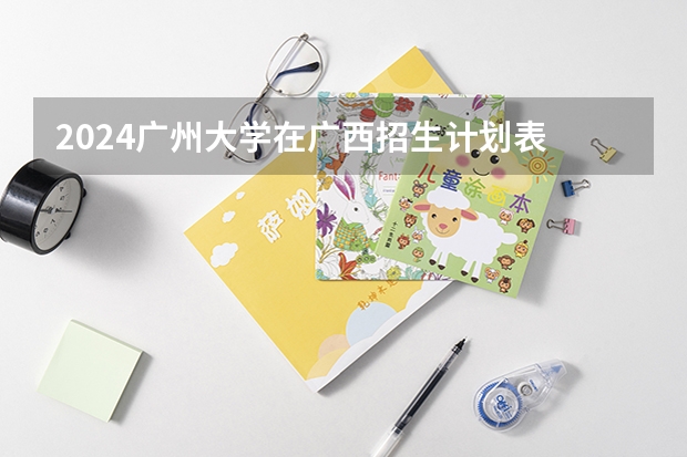2024广州大学在广西招生计划表