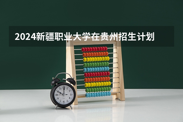 2024新疆职业大学在贵州招生计划表