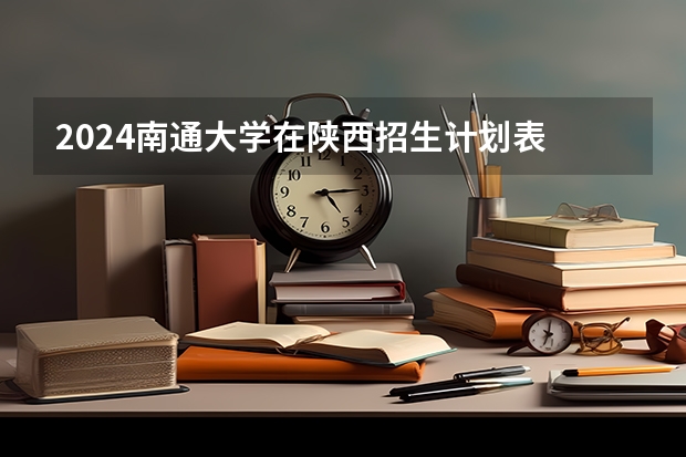 2024南通大学在陕西招生计划表