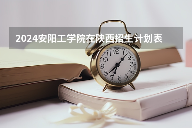 2024安阳工学院在陕西招生计划表