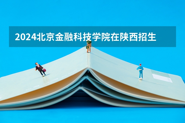 2024北京金融科技学院在陕西招生计划表
