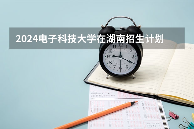 2024电子科技大学在湖南招生计划表