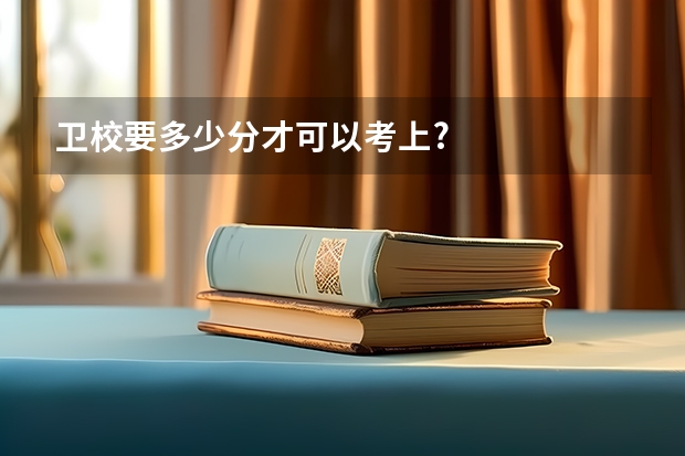 卫校要多少分才可以考上?