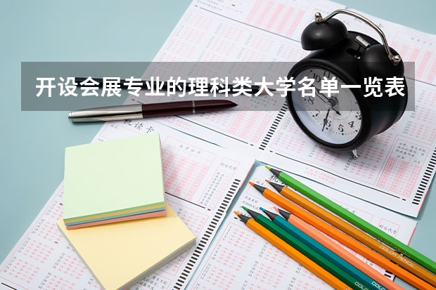 开设会展专业的理科类大学名单一览表