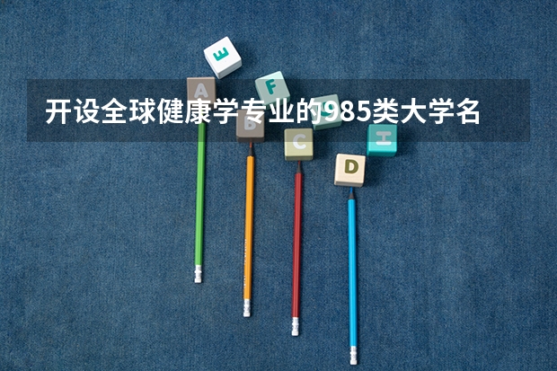 开设全球健康学专业的985类大学名单一览表