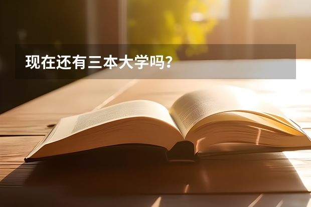 现在还有三本大学吗？
