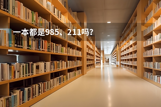 一本都是985、211吗？