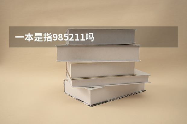 一本是指985.211吗