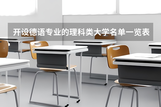 开设德语专业的理科类大学名单一览表